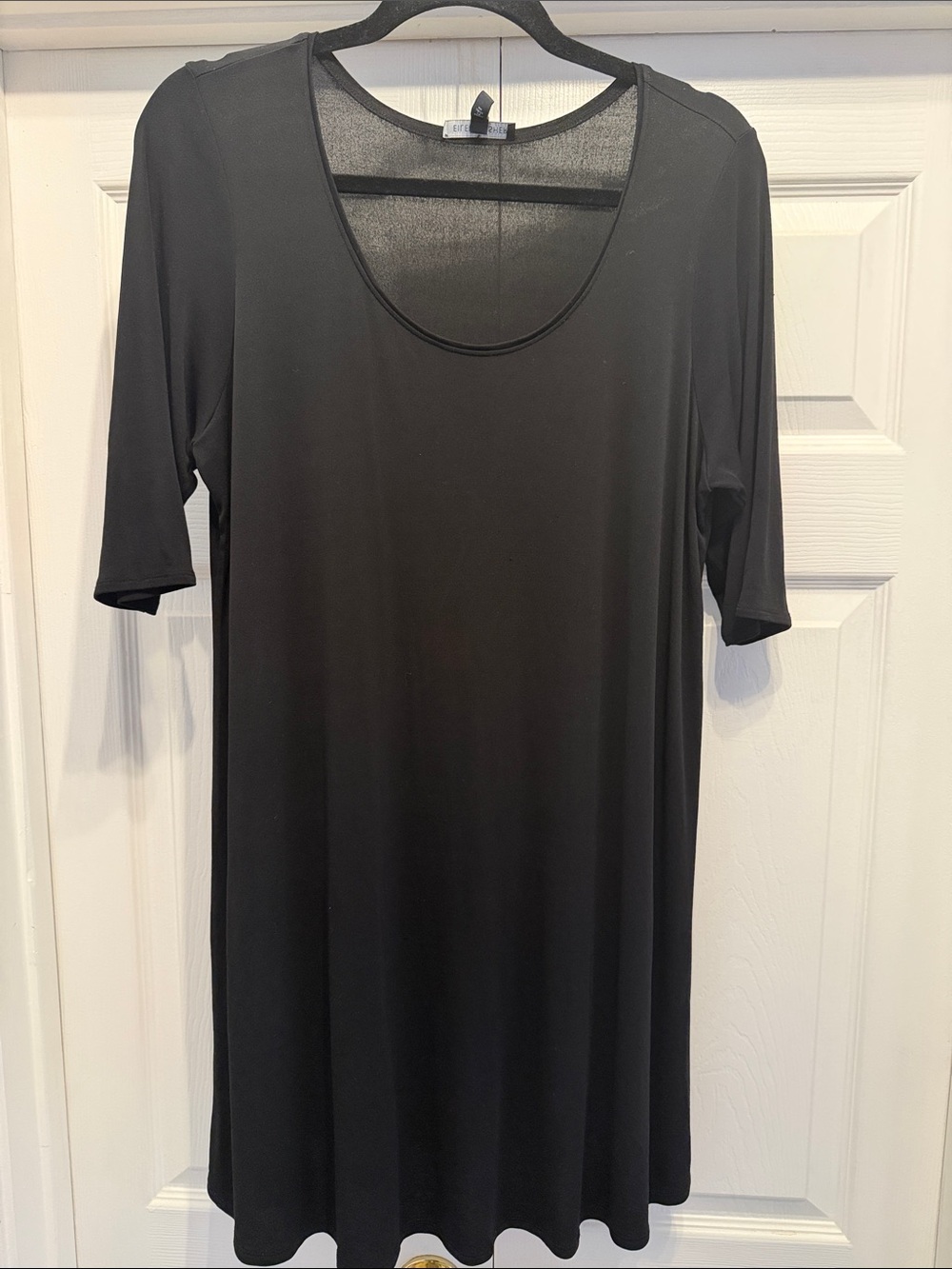 Eileen Fisher Black Scoop Neck Tunic